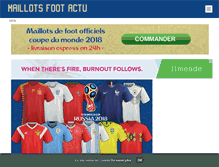 Tablet Screenshot of maillots-foot-actu.fr